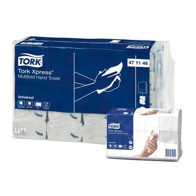 Papirhåndklæde Tork Xpress H2 Universal 2-lags 21,5x24cm 3800stk/kar