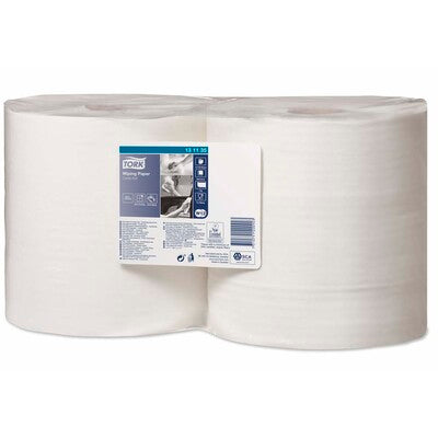 Aftørringspapir Tork Standard W1 1-lags hvid 24,5cmx460m 131135 2rul