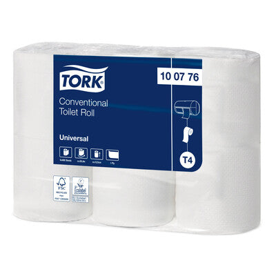 Tork Universal toiletpapir T4 1-lags 50,4 m 100776 48 ruller/krt.