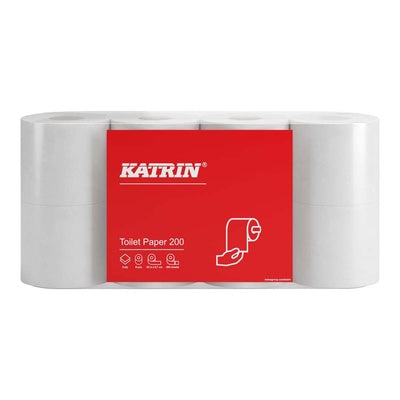 Toiletpapir Katrin 200 2-lags 25m 181402 64 ruller