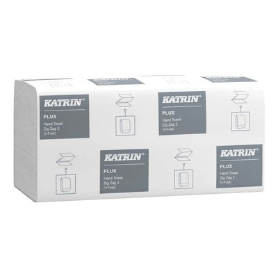 Papirhåndklæde Katrin Plus V-fold 2-lags 4000ark/kar 35311