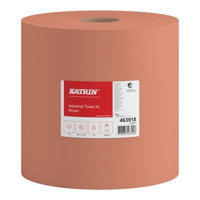 Aftørringspapir Katrin XL brun 1-lags 32cmx1000m 1rul