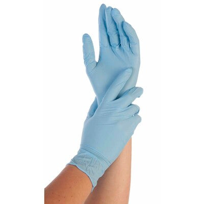 Nitrilhandske Classic Fit M blå PF 100stk