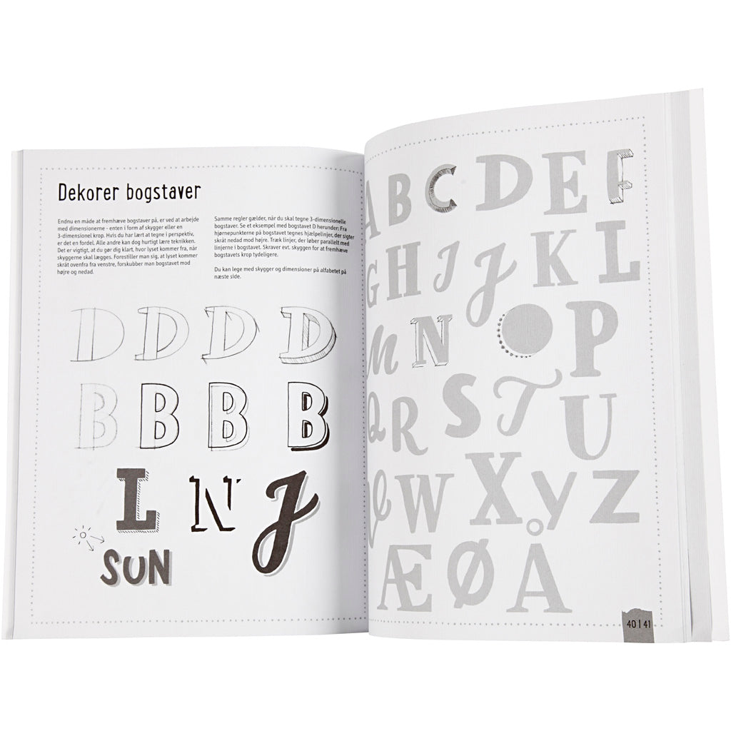 Øvehæfte til 'Hand Lettering'