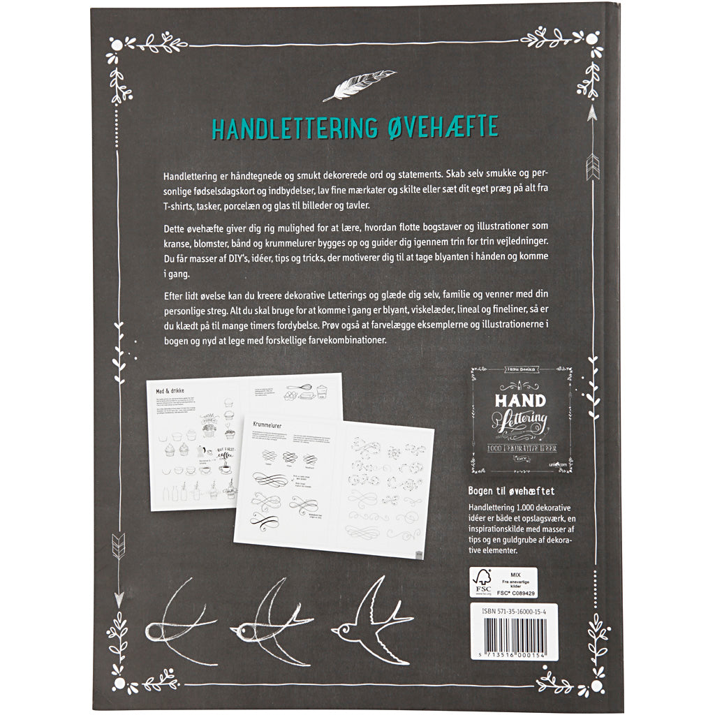 Øvehæfte til 'Hand Lettering'