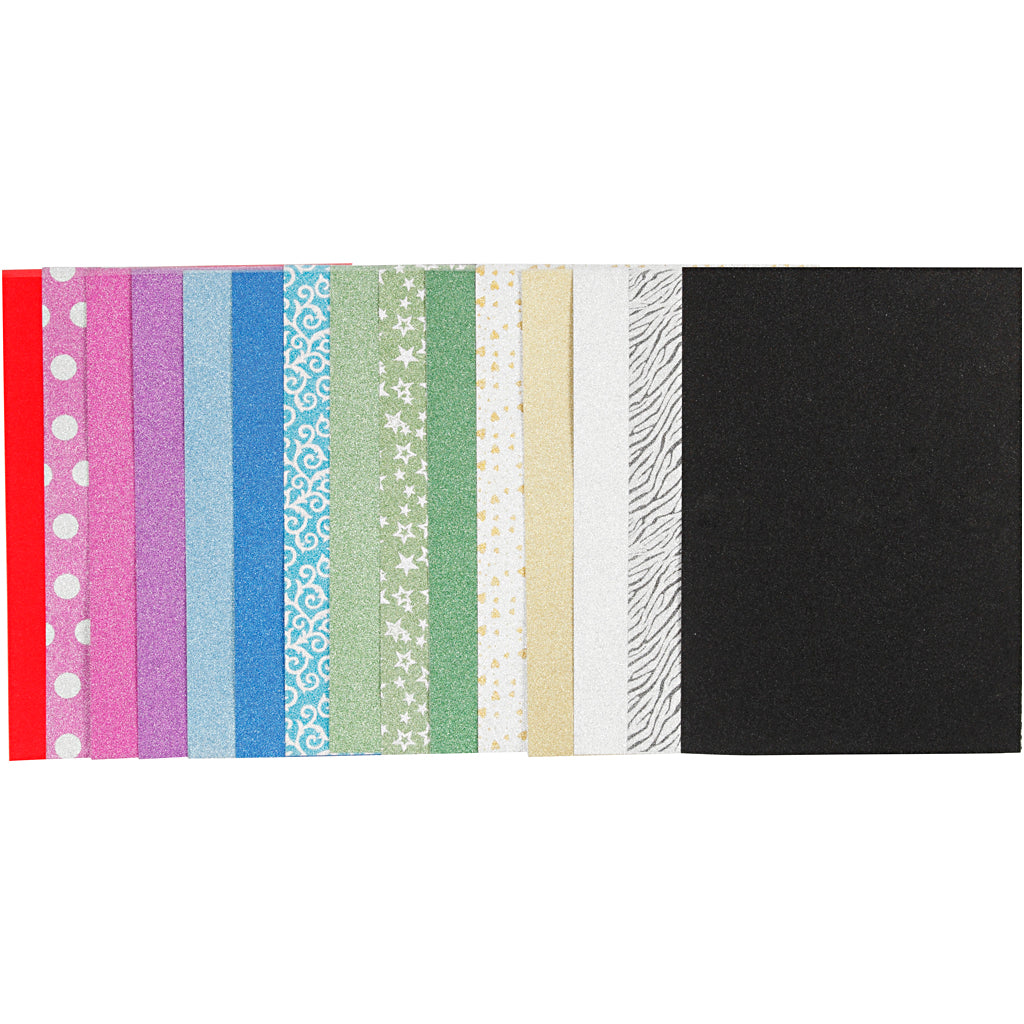 Glitterpapir i blok