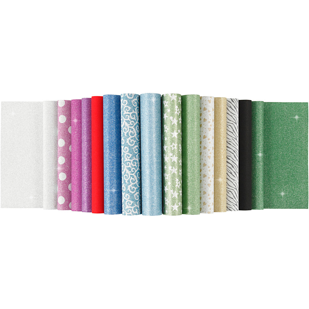 Glitterpapir i blok