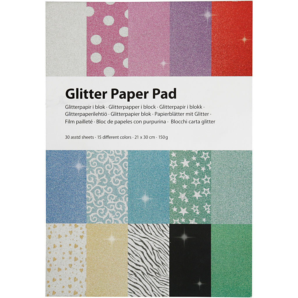 Glitterpapir i blok
