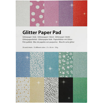 Glitterpapir i blok