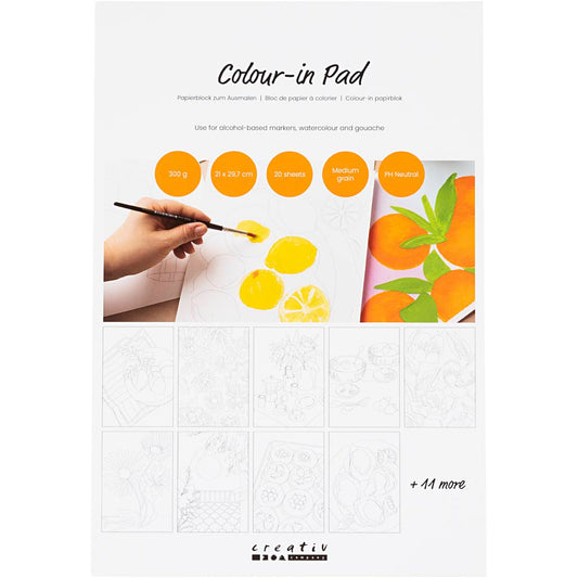 Colour-in papirblok