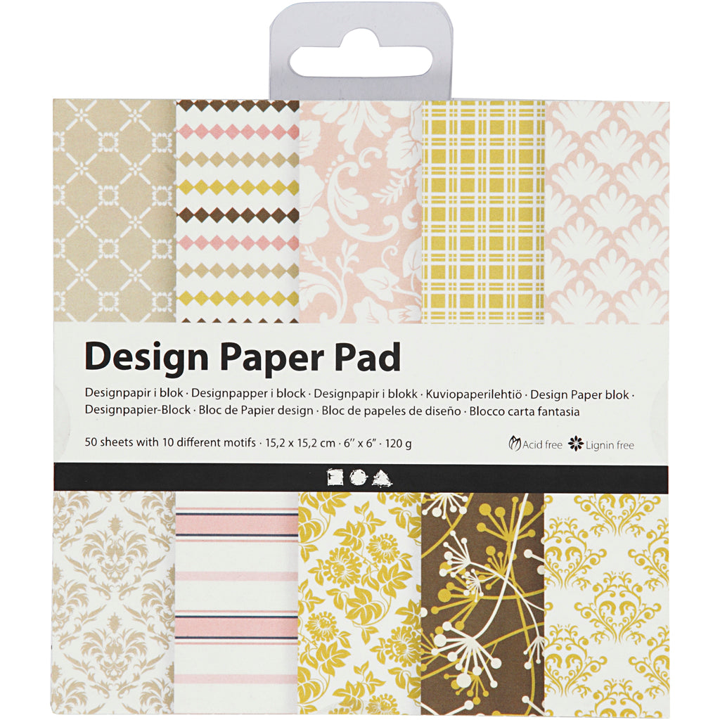 Designpapir i blok
