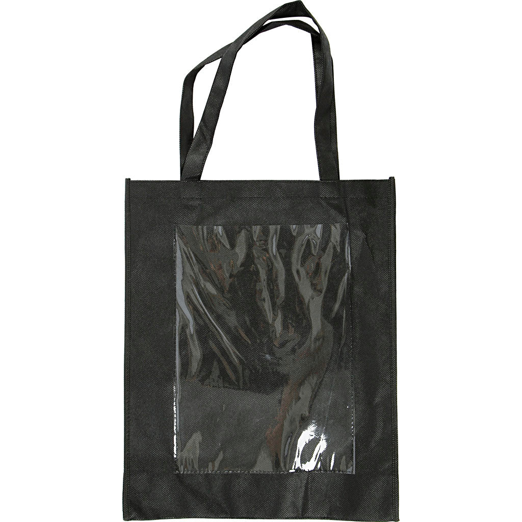 Taske med plastfront