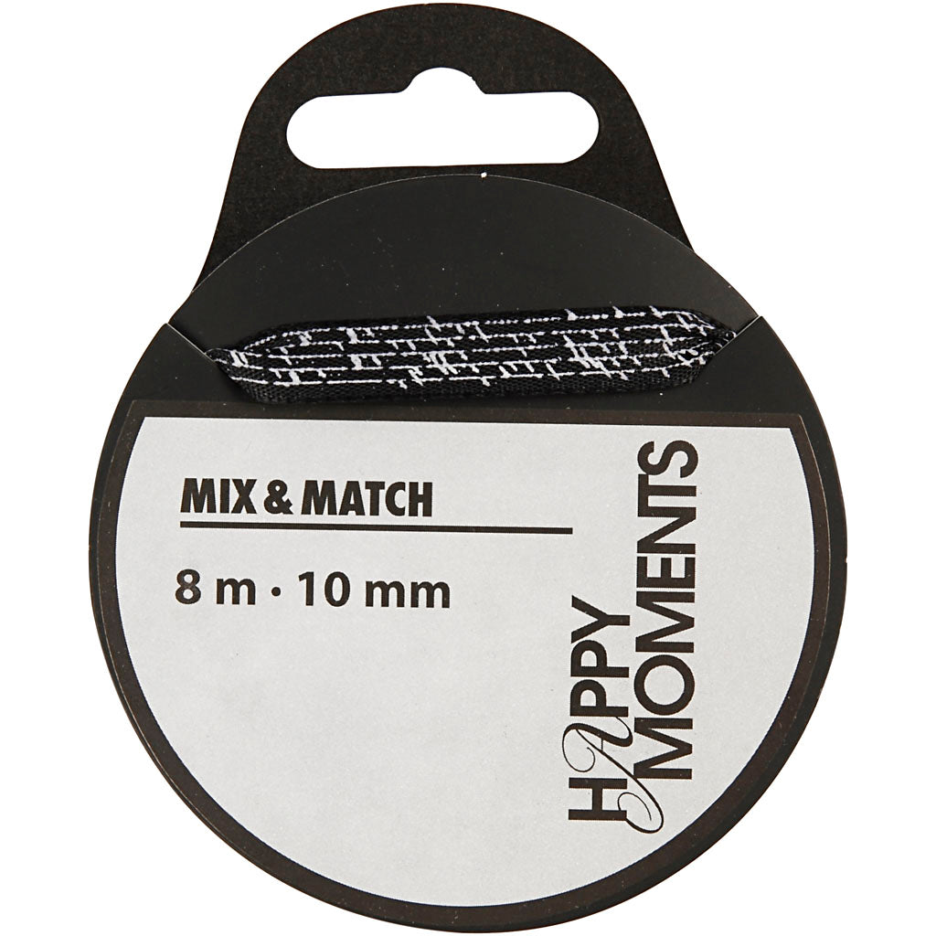Satinbånd med print