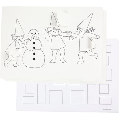 Julekalender med nisser i sneboldkamp