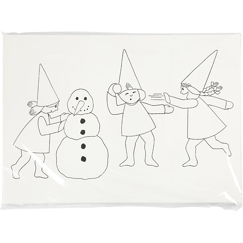 Julekalender med nisser i sneboldkamp