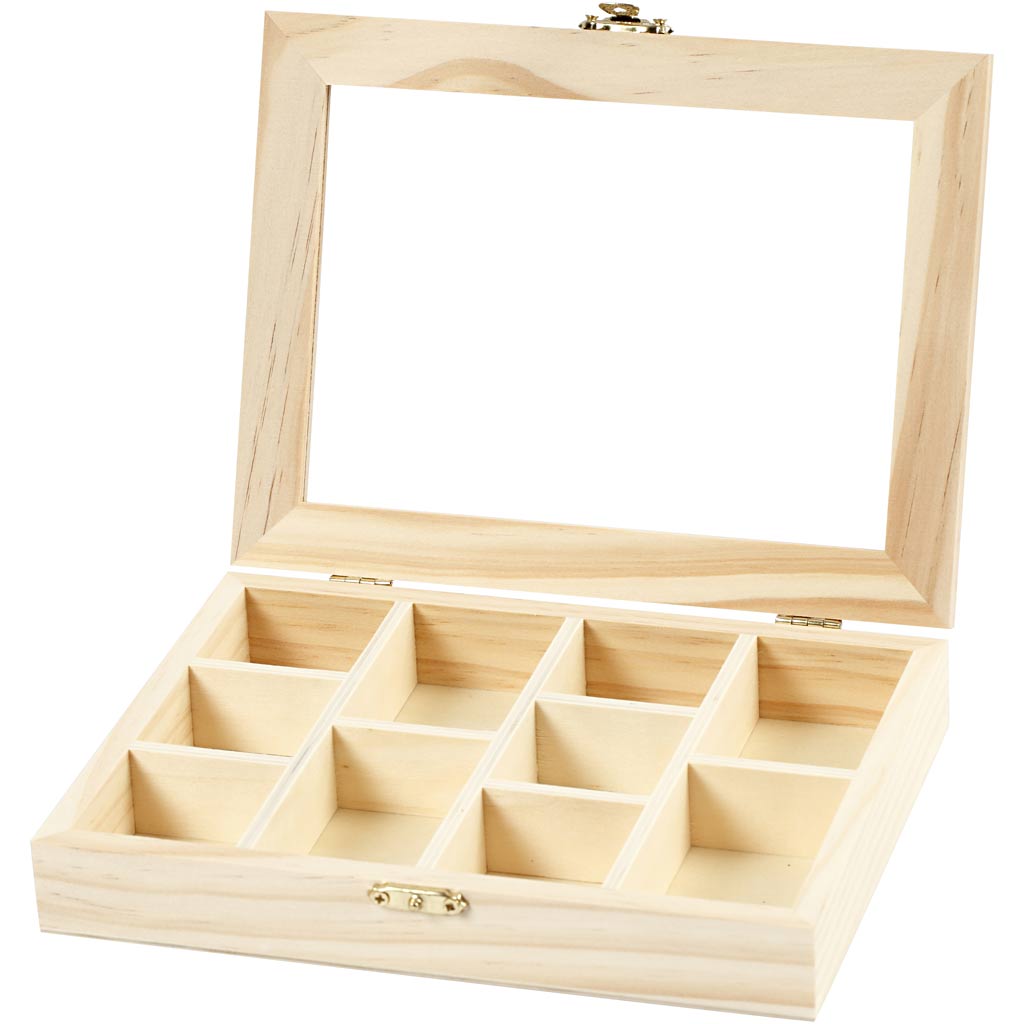 Æske med glaslåg