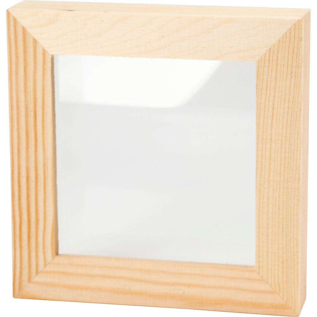 3D ramme med glas