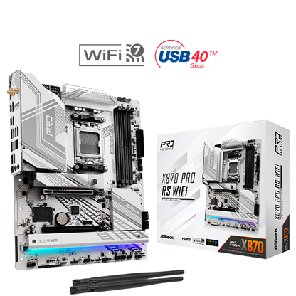 ASRock X870 PRO RS WiFi Motherboard ATX AM5 Socket DDR5