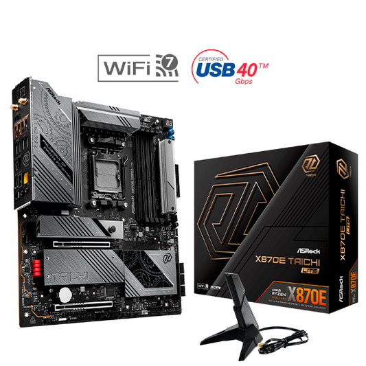 ASRock X870E Taichi Lite WiFi Motherboard EATX AM5 Socket DDR5
