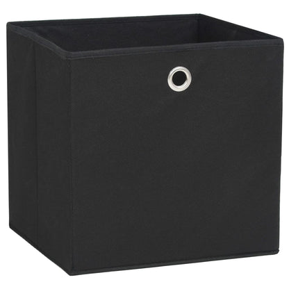 opbevaringskasser 10 stk. ikke-vævet stof 32x32x32 cm sort