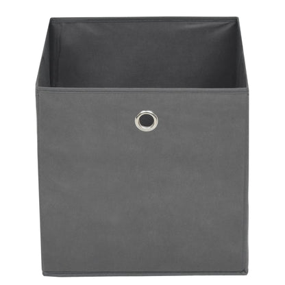 opbevaringskasser 10 stk. ikke-vævet stof 32x32x32 cm grå