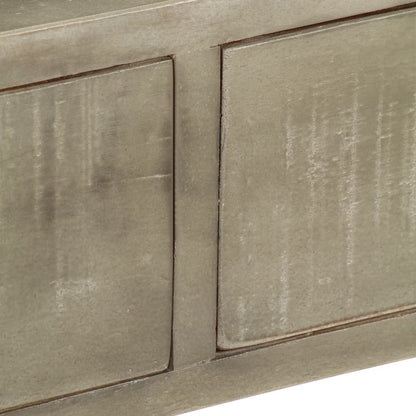 konsolbord massivt mangotræ med messing 110 x 35 x 76 cm grå