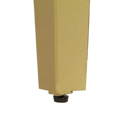 konsolbord massivt mangotræ med messing 110 x 35 x 76 cm grå