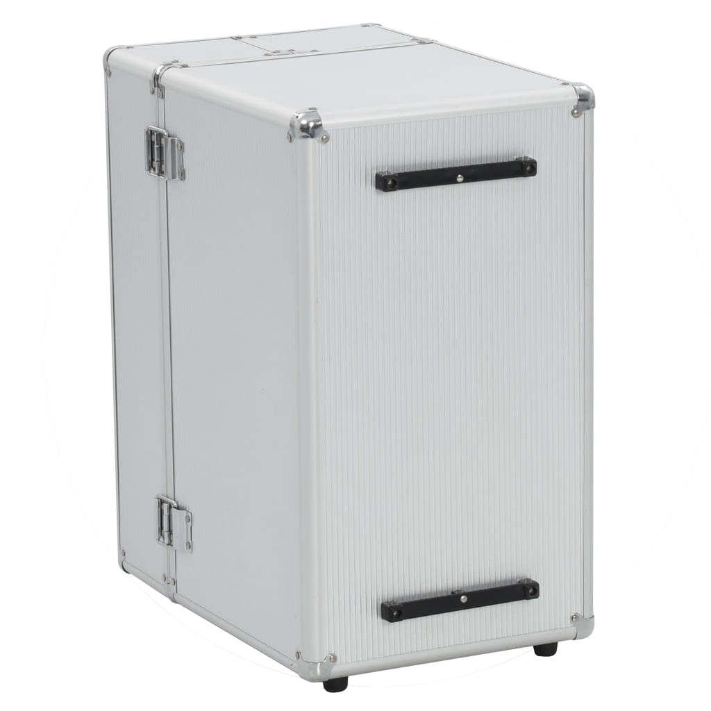 kuffert 47 x 39 x 27 cm sølvfarvet aluminium