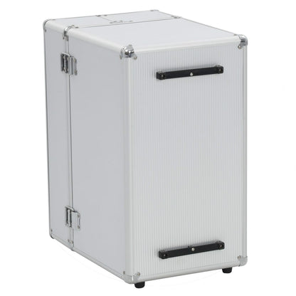 kuffert 47 x 39 x 27 cm sølvfarvet aluminium