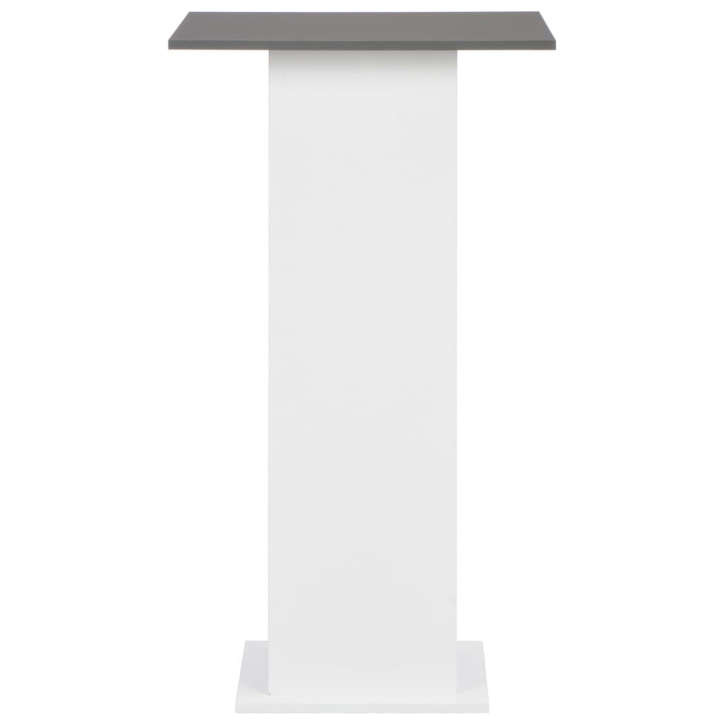 barbord 60x60x110 cm hvid og antracitgrå