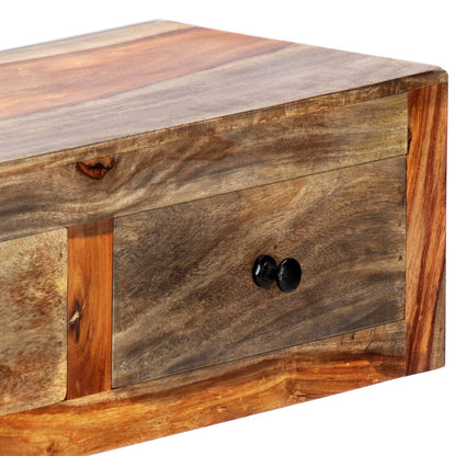 væghængt konsolbord 100x25x20 cm massivt sheeshamtræ
