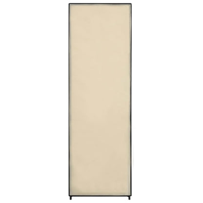 klædeskab 87 x 49 x 159 cm stof cremefarvet
