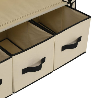 klædeskab 87 x 49 x 159 cm stof cremefarvet