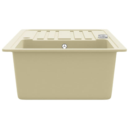 køkkenvask granit enkelt vask beige