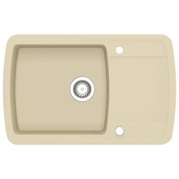 køkkenvask granit enkelt vask beige