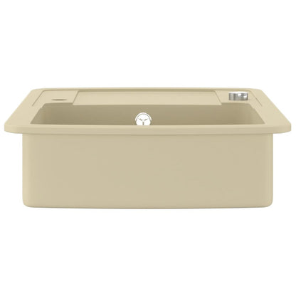 køkkenvask granit enkelt vask beige