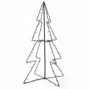 lysende juletræ 78x120 cm 160 LED'er indendørs/udendørs