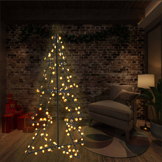 lysende juletræ 78x120 cm 160 LED'er indendørs/udendørs