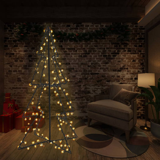 lysende juletræ 115x150 cm 240 LED'er indendørs/udendørs