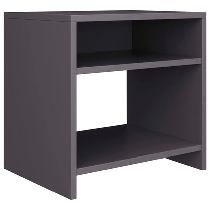 sengeborde 2 stk. 40x30x40 cm konstrueret træ Grå