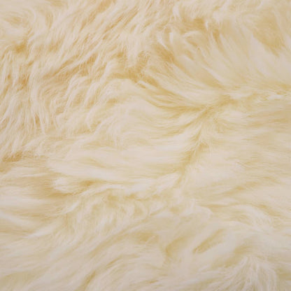 gulvtæppe 60x180 cm fårelæder hvid