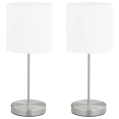 bordlamper 2 stk. touch-knap E14 hvid