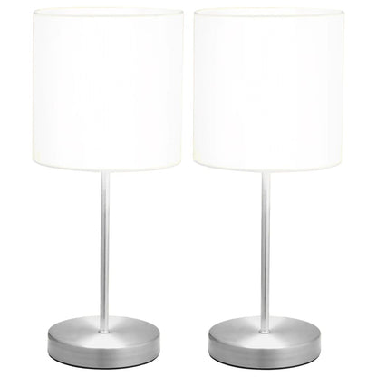 bordlamper 2 stk. touch-knap E14 hvid