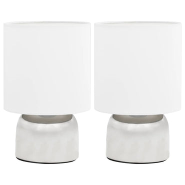 bordlamper 2 stk. touch-knap E14 hvid