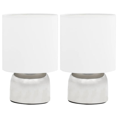 bordlamper 2 stk. touch-knap E14 hvid