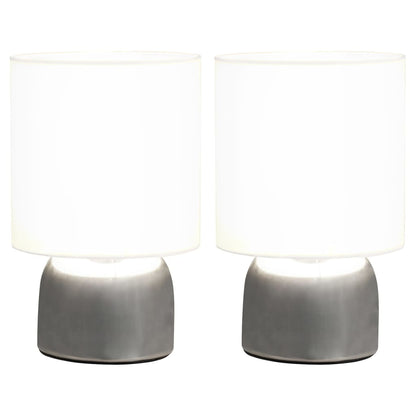 bordlamper 2 stk. touch-knap E14 hvid