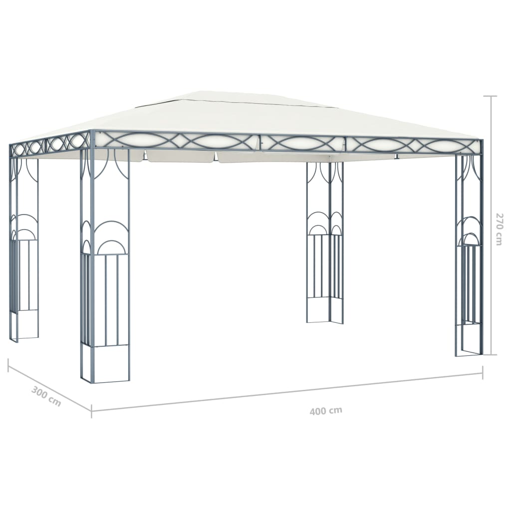 pavillon 400 x 300 cm cremefarvet