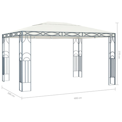 pavillon 400 x 300 cm cremefarvet