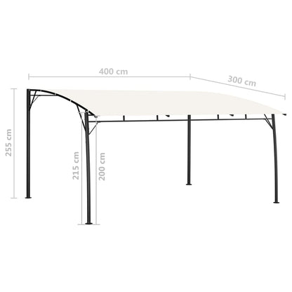 fritstående markise 4x3x2,55 m cremefarvet