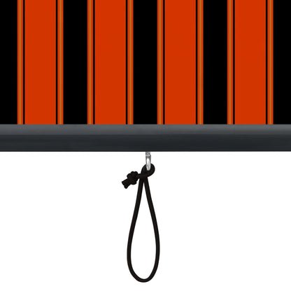 udendørs rullegardin 80x250 cm orange og brun